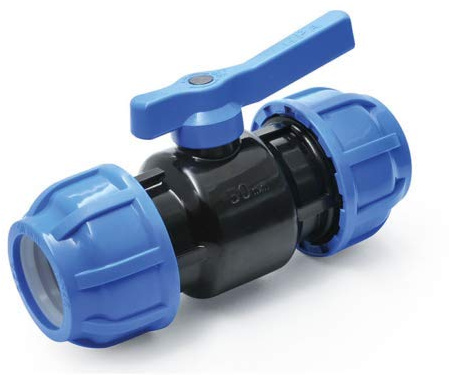 PP-Fitting Verschraubung für PE-Rohr Klemmverbinder Trinkwasser Winkel (Kugelhahn, 25)