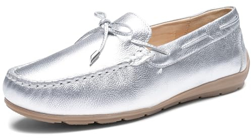 ara Damen Alabama Mokassin, Silber, 43 EU