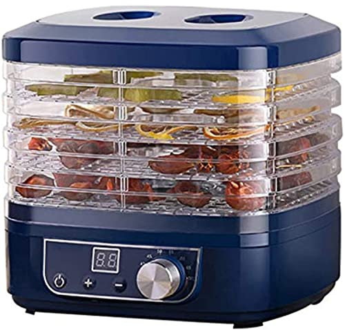 EdirFtra Food dehydrator, electric mini five layer dryer, food dehydrator with digital timer and temperature control, suitable for drying beef, fruits and snacks 25 * 26cm