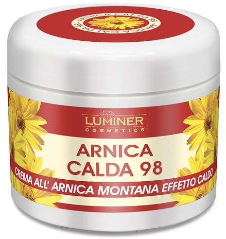 Árnica para Caballos Uso Humano 200ml Efecto Calor, Crema Fuerte de Árnica y Garra del Diablo para Masaje Articular y Muscular, Fórmula Natural de Acción Rápida Made in Italy LUMINER