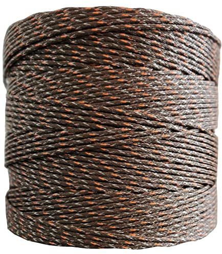 Weidezaunlitze Premium - braun/orange - 400 m, 9 Leiter - hochwertige Weidezaun Litze für den Elektrozaun