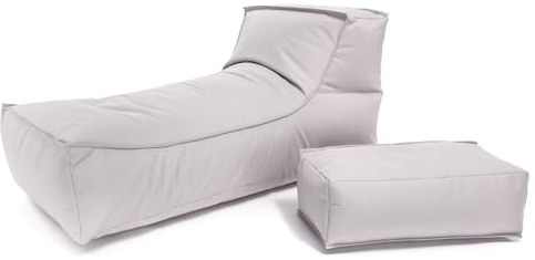 Ecopuf Outdoor Sitzsack Relaxliege Camel – wetterfester Sitzsack Sessel mit Abnehmbarer Kopfstütze – UV-resistenter Bean Bag – für drinnen und draußen