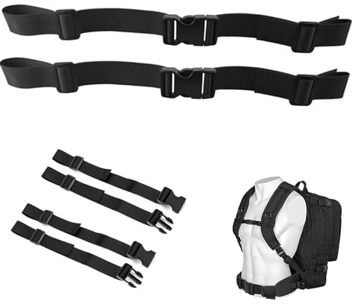 MEETTIKEY 2 Stück Brustgurt Rucksack, Verstellbarer Brustgurt Allzweck Rucksack Zubehör Rutschfester Dauerhaft Nylonschnalle Brustgur für Erwachsene und Kinder Rucksack, Jogging, Außerhalb Reise