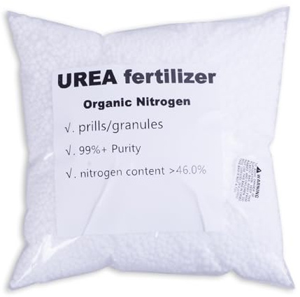 Urea Fertilizer 46.0% Minimum Nitrogen Commercial Grade 99+% Purity Plant Food for Indoor/Outdoor Flowers and Gardens (2.9 lbs)