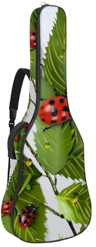 Eslifey Tasche für Akustikgitarre, Blau, Anker, Braun, Holz, verstellbarer Schultergurt, Gitarrenkoffer, Gigbag 101,6 cm, 104,7 cm, 106,7, Farbe 4, 42.9x16.9x4.7 in