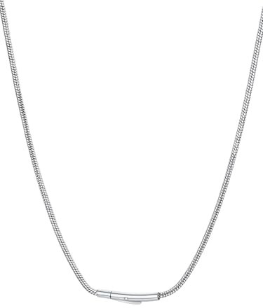 FOCALOOK Snake Chain Necklace, 2mm Thin Chains 18, Gold Necklaces for Women Men, Stainless Steel Durable Waterproof Hypoallergenic Jewellery for Layering or Pendant, Gift for Boyfriend