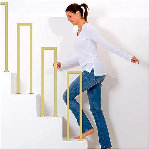 KEHSF Handlauf für Treppengeländer, Handlauf aus Schmiedeeisen für den Innen- und Außenbereich, für Treppen, Villen, Gärten und Dachböden, Stützstange, kann 200 kg tragen
