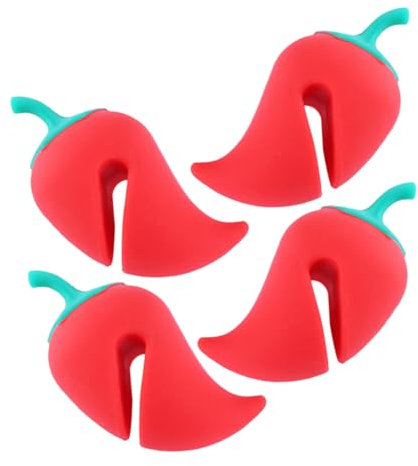 SHOWERORO 4pcs Spill Lid Clamp for Microwave Pan Lid Overflow Preventer Steam Releaser Heat Resistant Cover for Soup Pots
