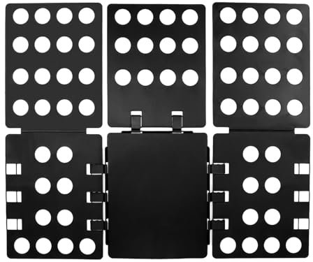 Planche à Plier les Vêtements,Plastique Linge Plie Vetement Planche Pliage Facile Plieuse a Linge Facile et Rapide pour les Enfants et les Adultes de Plier des Vêtements de Différentes Tailles Noir