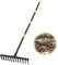 Râteau de jardin RAK 189 cm, Râteau de jardin en métal avec manche, râteau à 12 dents en acier pour ameublir le sol et niveler la pelouse, balai à feuilles, râteau à gazon, outil de jardinage pour
