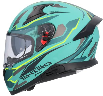 Casco Integral Shiro Katana Sharp Verde Mate Totalmente Homologado 22.06 (XL 61/62)