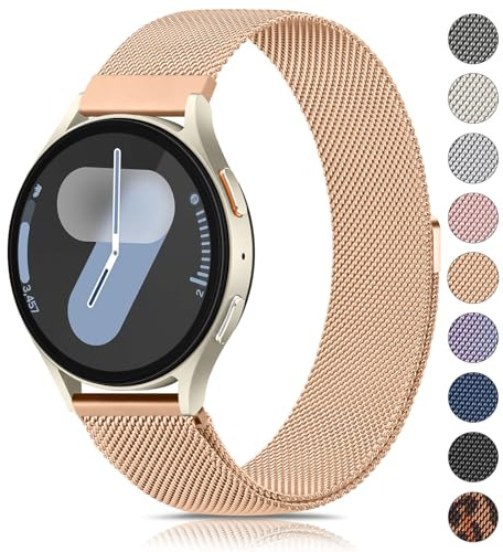 Vancle Armband för Samsung Galaxy Watch 7 armband 40 mm 44 mm kvinnor och män, metall mesh rostfritt stål ersättningsarmband 20 mm klockarmband för Samsung Galaxy Watch FE 40 mm