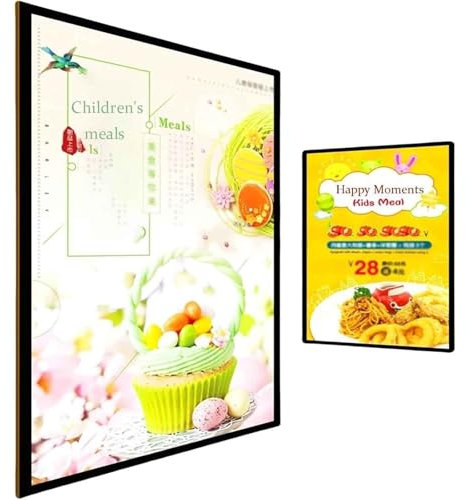 Beleuchteter Plakatrahmen, klappbare Menütafel mit einstellbarem Winkel for die Theke, Flyer-Displayständer, for die Werbung mit leuchtenden Displayschildern, Restaurants, Bars und for Mitnehmen(A1)