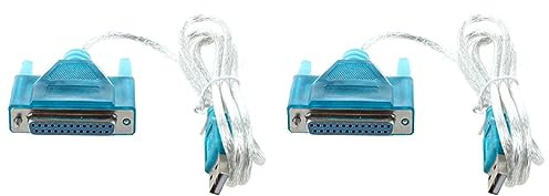 KEALLANS 2X Adaptador Cable USB A Impresora Db25 25-Pin Puerto Paralelo