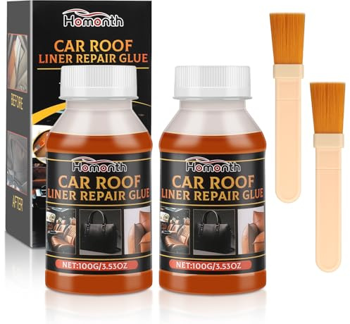 Samamoca 2 Stück 100ml Car Shed Roof Glue,Headliner Repair Glue,Auto Dachhimmel Kleber,Auto Dachhimmel Reparatur Kleber,Sprühkleber Dachhimmel für Alle Leder