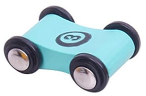 KONTONTY 12 Stück Teiliges Holzspielzeug Rennwagen für Kognitives Lernspielzeug Mini Autorennbahn für Jungen und Mädchen Interaktives Brettspiel Fördert Hand Augen Zufällige Farbe