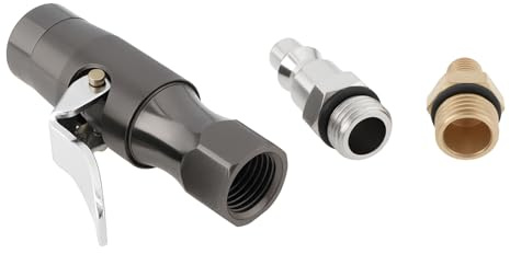 LT Easiyl 200 PSI låsbar däckuppblåsare luftchuck med dubbel käkklämma 1/4 tum NPT hongänga kompatibel med Schrader-ventil