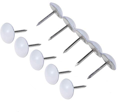 Nägel, Möbelnägel, Polsternägel Zinklegierung 50er Packung Weiß 11x17mm