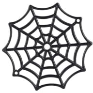 Homoyoyo 50 Pezzi Ragnatela di Plastica Nera per Halloween Ragni Finti Decorativi, Ornamenti Resistenti in PE per Decorazioni Festa Interne ed Esterne, Accessori per Atmosfera