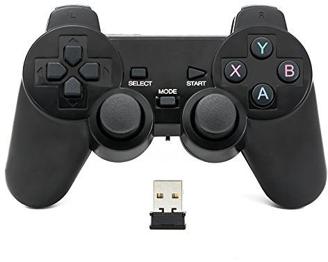 QUMOX Mando de juego Controlador inalámbrico 2.4GHz Gamepad Joystick Gamepad para PC
