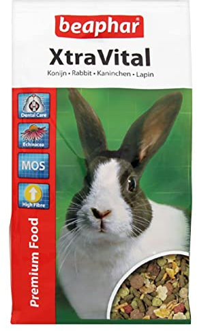 BEAPHAR - XtraVital Kaninchen Futter - Für Nager Und Kleinsäuger - Mit Mais, Hafer, Bohnenflocken, Erbsen - Unterstützt Gesundheit Und Vitalität - 1 kg