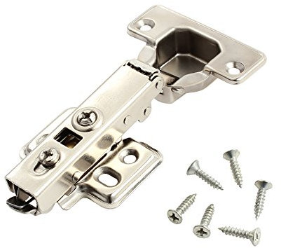 Neoteck Soft Close Cabinet Door Hinges 110 Degree Steel Kitchen Cabinet Cupboard Door Hinge Slow Shut Clip-On (Full Overlay -8pcs)