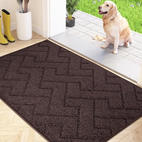 FCSDETAIL Zerbino Interno 50 x 80 cm, Tappetino Antiscivolo e Lavabile in Lavatrice, Tappetino d'Ingresso Assorbenti per Cane, Ingresso, Porta e Corridoio