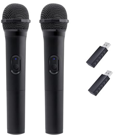 Mcbazel 2 Stück Kabelloses Gaming-Mikrofon mit Niedriger Latenzzeit für PS5/ PS4/Pro/ PS3/ PS2/ Xbox Series X/S/Xbox One X/S/Xbox One/ 360/Nintendo Switch/Switch OLED/Switch 2/Wii/WiiU/PC