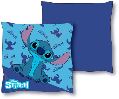 Aymax Dekoratives Kissen aus Lilo & Stitch, 38 x 38 cm, Velboa