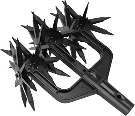 Garden Rake, Adjustable Rotary Cultivator Custom Width Planting Around Soil or Plants, Manual Tiller Garden Soil Scarifier, Light Weight, Manual Cultivator Rake for Garden