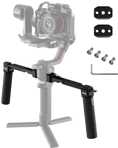 SIRUI AM-DSH Dual-Handgriff für DJI RS/Ronin-Serie, NATO-Schiene | Kompatibel mit DJI RS 4/RS 4 Pro/RS 3/RS 3 Pro/RSC 2/Ronin-S/SC, inkl. 1/4-20 & 3/8-16 Gewinde, robuste Alu-Konstruktion