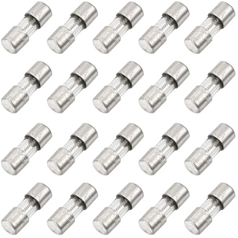 QUARKZMAN 20pz Fusibile in Vetro a Lenta Fusione 3A 125V 3,6x10mm Fusibili a Tubo Vetro a Soffiatura Ritardata per Schede PCB Dispositivi Elettronici Elettrodomestici Stringa Luci