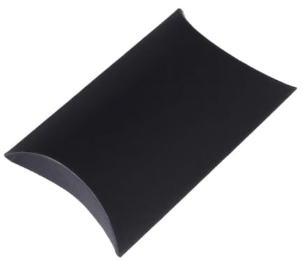 Faltbare Geschenkboxen 50stücke Papier Schwarz Kissenform Weihnachten Party | Kinder, Sichere Nutzung, Kreativ und Elegant, für New Year Party, 50 Stück Packung