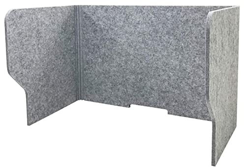 Schreibtischplatten, Niesschutz, 61 cm, 81,3 cm, 99,1 cm, faltbar, Polyester, Schreibtisch-Trennwand, Sichtschutz, tragbare Akustikplatte, Geräuschreduzierung, für Schule, Klassenzimmer, Büro, Grau