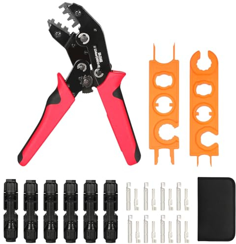 Solarkabel-Crimpen Zange Set – Präzisionswerkzeug für 2.5/4/6mm² Photovoltaik-Anschlüsse + Robuste Qualität für langanhaltende Zuverlässigkeit