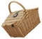 Thewasc Cesta de picnic de estilo vintage, cesta de pícnics de estilo rústico, cesta de ratán retro para exteriores y reuniones