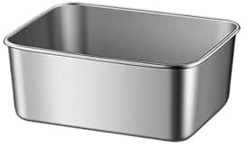 Boîte Repas Inox Airtight Plateaux de service rectangulaires en acier inoxydable for conservation des aliments, for saucisses, nouilles, fruits, avec couvercle, for la cuisine et la maison pour la Cui