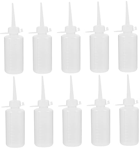 FIXOSHEE 8pcs 120ml Refillable Oil Dispenser Bottles Lid for Sewing Machine Refueling, Leak-resistant Precision Oil Container Set for Workshop and Home Use