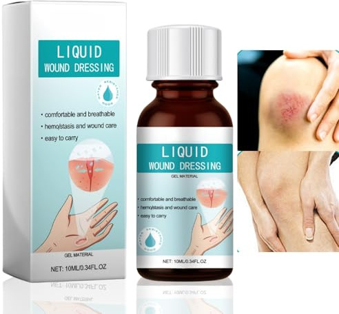 New Skin Liquid Plaster,Skin Glue for Wounds Human,Breathable Waterproof Wound Repair Gel Liquid,Quick-Drying Dressing for Scratch and Small Wound Protection Film,Thin and Light Texture