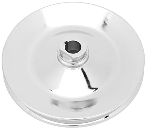 Cocoarm Poulie Assistée 5/8' 8948, Rainure Chevy | Métal chromé 3 couches durable, Diamètre 5 3/4' rainure unique, Compatible pompes 1984 arbre claveté, Remplacement direct sta
