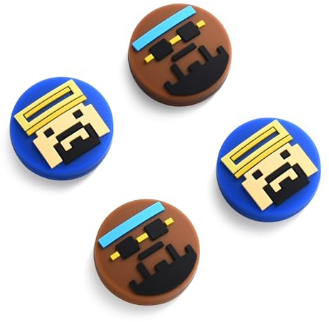 Funlab x Dave the Diver Jointly-Designed Switch 2 Silicone Thumb Grips Caps, Button Covers, Joysticks Anti-Slip Cap Analog Stick Cover, Comfortable Grip Button Caps for Switch 1 Pro Controller (4PCS)