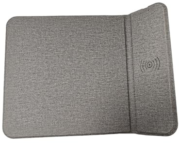 JSGHGDF Pieghevole Radio Ricarica Scrivania Pad 15W Dispositivo Veloce Corrente Diretta Vita consentita Telefoni Smart LED Misura Permanente Impermeabile Viso Pelle PU per Uso Ufficio Mouse pad