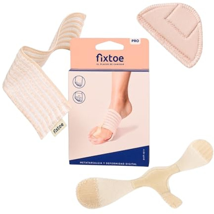 GERCARE Corrector de Dedos del Pie con Almohadilla Metatarsal | Separador de Dedos Ajustable con Banda Elástica | Alivio de Metatarsalgia, Dolor en Antepié y Alineación del Dedo