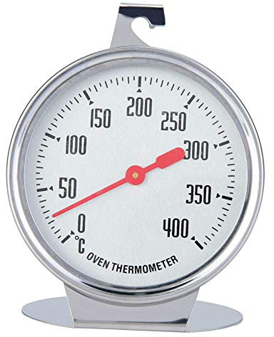 Mumusuki Oven Thermometer with Large 2.8 Inch Dial, Hangs or Stands on Rack Stainless Steel Probe and Body - Accurate Temperature Gauge for Baking, Cooking, Grilling