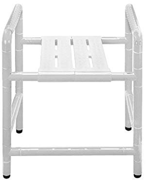 MRDAER Badesitze Badhocker Dusche/Badhocker Edelstahl Kommode Stuhl Duschsitz Hocker Anwendbar kompatibel für ältere/behinderte/Schwangere Frauen Anti-Rutsch-Matten Duschstuhl Heavy Duty in