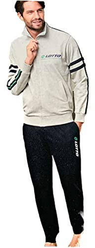 Lotto Tuta Uomo in Felpa Estiva + BERMUDA IN OMAGGIO Tuta Uomo Completa Tuta Sportiva Uomo Tuta Uomo Estiva (6504 GRIGIO MELANGE, M)