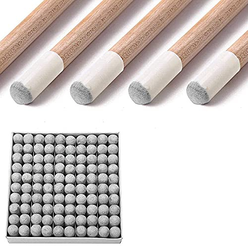 CENPEK 100 Stück 13 mm Billard-Queue-Spitzen, weiche Billard-Ersatzspitzen, Snooker-/Pool-Queue-Hülsen