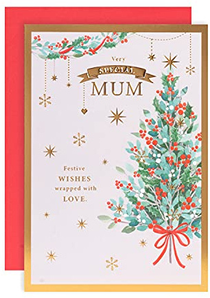 Hallmark Weihnachtskarte für Mama – klassisches illustriertes Design