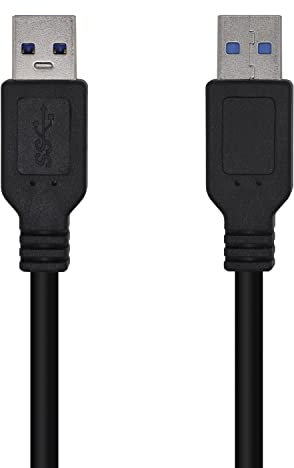 AISENS Cable USB 3.0. Tipo A/M-A/M. Negro. 1.0m