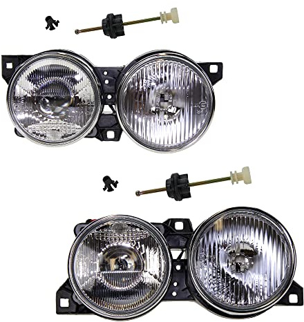 ATEC Germany 2x phares avant Phares principaux gauche + droite Compatible avec BMW Série 3 (E30), 3 Cabriolet (E30), 3 Touring (E30)